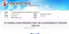 剛剛！國知局公告這23 家企業(yè)核準(zhǔn)使用地理標(biāo)志產(chǎn)品專用標(biāo)志